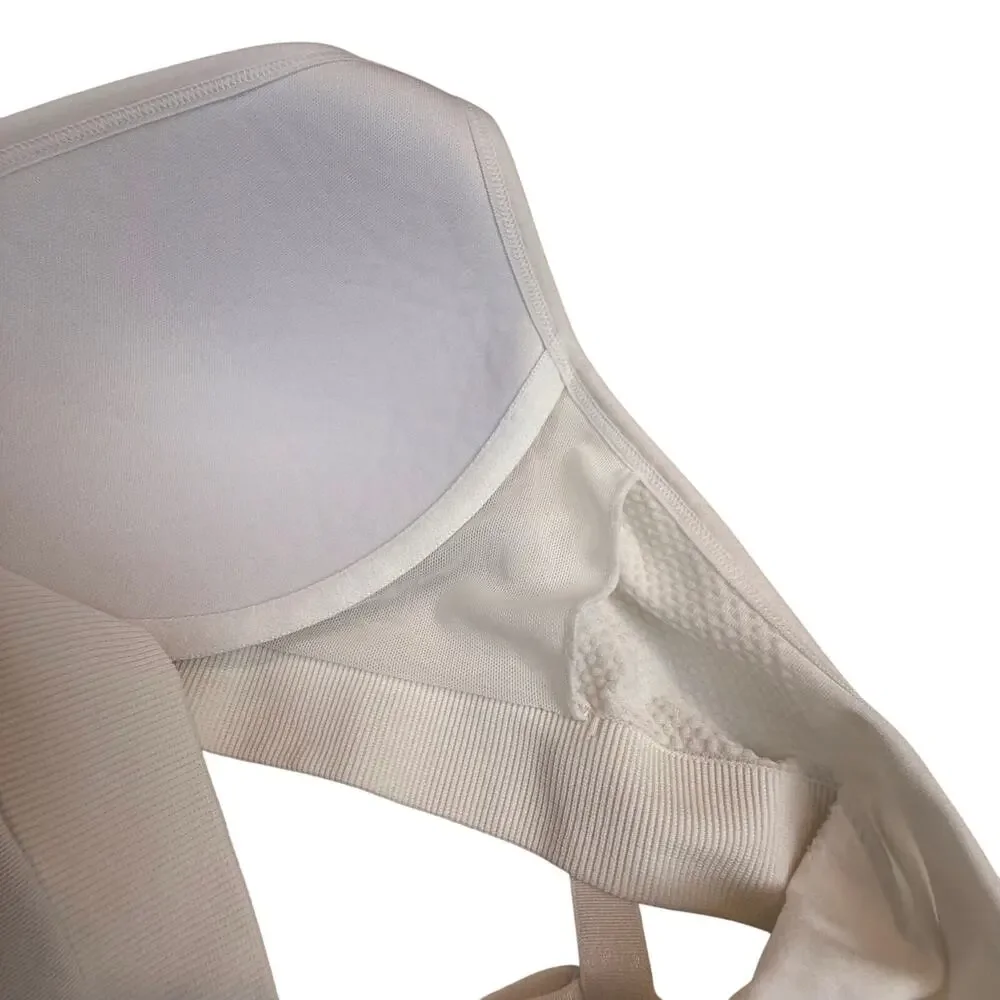 Women's White Jockey Racerback Sports Bra Molded Cup Adjustable Straps Medium - Picture 4 of 16